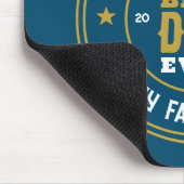 Bester Vater je Vintag Retro Abzeichen Vatertag Mousepad (Ecke)