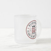 Bester Vater je Vintag und klassischer Vatertag Mattglastasse (VorderseiteRechts)