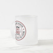 Bester Vater je Vintag und klassischer Vatertag Mattglastasse (Vorderseite Links)