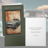 Bester Vater je Vintage Auto Custom Vatertag Karte