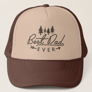 Bester Vater je Vintagen Stil Bäume Vatertag Truckerkappe