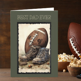 Bester Vater je Vintager Fußball Custom Vatertag Karte