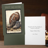 Bester Vater je Vintager Fußball Custom Vatertag Karte