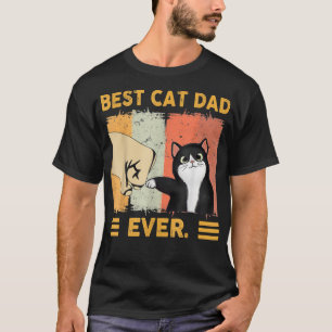 Bester Vater je, Vintager Retro Katze Vater, Katze T-Shirt