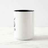 Bester Vater je | Vintager Schwarzweißtext Tasse (Zentrum)
