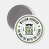 Bester Vater je Vintager Western Land Vatertag Magnet (Vorderseite/Rückseite)