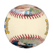 Bester Vater je Vintages, gefühltes Foto Baseball (Rückseite)