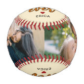 Bester Vater je Vintages, gefühltes Foto Baseball (Vorderseite)