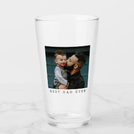 Bester Vater je Volles Foto Personalisiert Glas