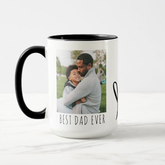 Bester Vater je Volles Foto Personalisiert Kaffee Tasse (Links)