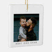 Bester Vater je Volles Foto Personalisiert Keramikornament (Rechts)