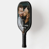Bester Vater je Volles Foto Personalisiert Pickleball Schläger (Links)