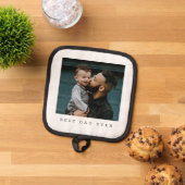 Bester Vater je Volles Foto Personalisiert Topflappen (Oben Unten)