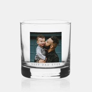 Bester Vater je Volles Foto Personalisiert Whiskyglas