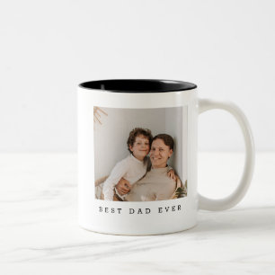 Bester Vater je Volles Foto Personalisiert Zweifarbige Tasse