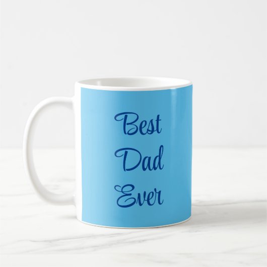 Bester Vater je Vorlage Light Blue Typografy Kaffeetasse (Links)
