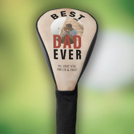 Bester Vater je Wasserfarbe Foto des Vaters Golf Headcover