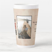 Bester Vater je Wasserfarbe Foto des Vaters Milchtasse (Vorderseite)