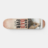 Bester Vater je Wasserfarbe Foto des Vaters Skateboard (Horizontal)