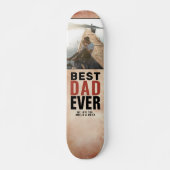 Bester Vater je Wasserfarbe Foto des Vaters Skateboard (Vorne)