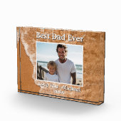 Bester Vater je Wasserstrand und Surffot-Vorlage Fotoblock (Rechts)