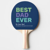 Bester Vater je - Whimsical Gruß Tischtennis Schläger (Vorderseite)