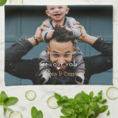 Bester Vater je Wir Liebe dich Geschirrtuch (Gefaltet)