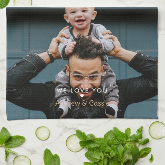 Bester Vater je Wir Liebe dich Geschirrtuch (Gefaltet)