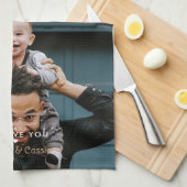 Bester Vater je Wir Liebe dich Geschirrtuch (Viertel Falte)