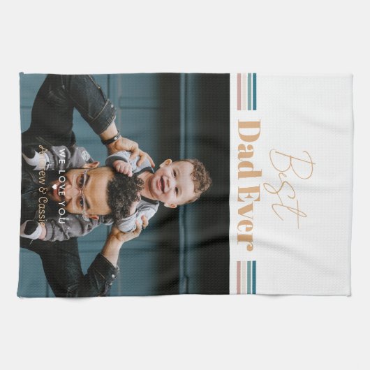 Bester Vater je Wir Liebe dich Geschirrtuch (Horizontal)