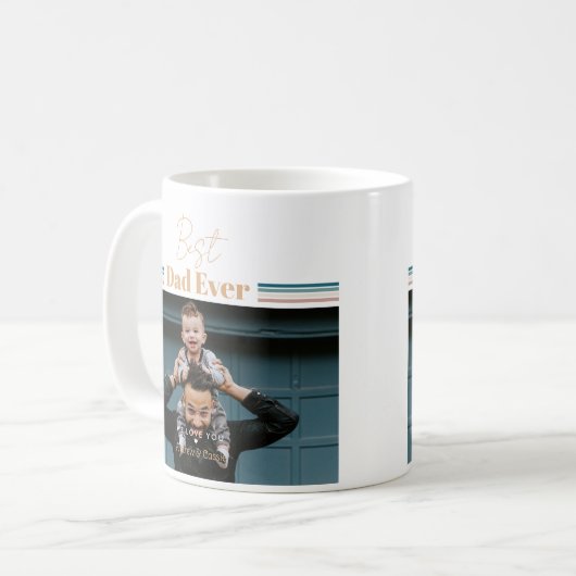 Bester Vater je Wir Liebe dich Kaffeetasse (Vorderseite Links)