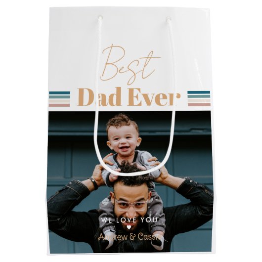 Bester Vater je Wir Liebe dich Mittlere Geschenktüte (Rückseite)