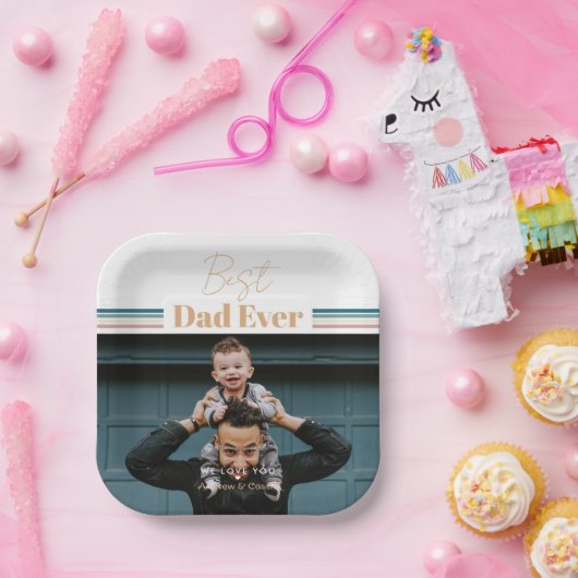 Bester Vater je Wir Liebe dich Pappteller (Party)