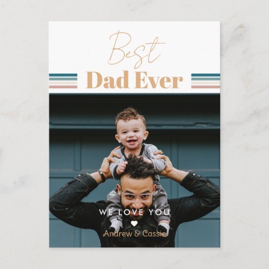 Bester Vater je Wir Liebe dich Postkarte (Vorderseite)