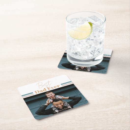 Bester Vater je Wir Liebe dich Rechteckiger Pappuntersetzer (Vor Ort)