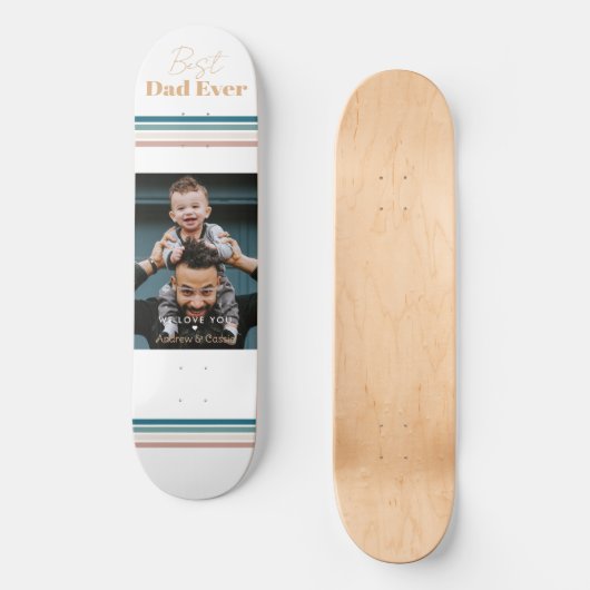 Bester Vater je Wir Liebe dich Skateboard (Vorderseite)