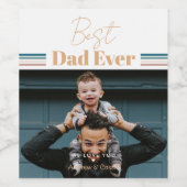 Bester Vater je Wir Liebe dich Weinetikett (Einzelnes Label)