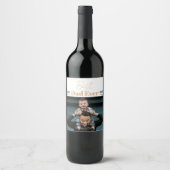 Bester Vater je Wir Liebe dich Weinetikett (Vorderseite)