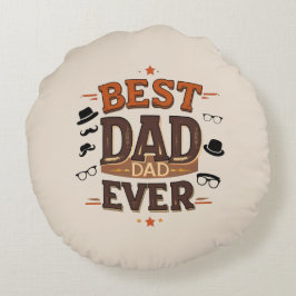 Bester Vater je wirbelkissen - 16" Round Gift Idee Rundes Kissen