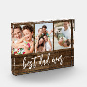 Bester Vater je Wood Vatertag FotoCollage Fotoblock (Links)