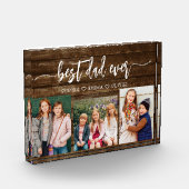 Bester Vater je - Wood Vatertag FotoCollage Fotoblock (Links)