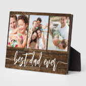 Bester Vater je Wood Vatertag FotoCollage Fotoplatte (Seite)