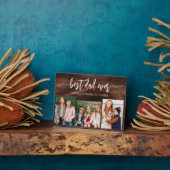 Bester Vater je - Wood Vatertag FotoCollage Fotoplatte (Seite)