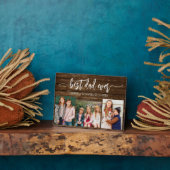 Bester Vater je - Wood Vatertag FotoCollage Fotoplatte (Seite)