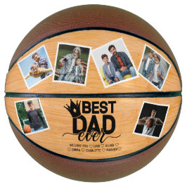 Bester Vater je Wooden Vatertag Familie Foto Basketball