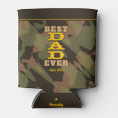 Bester VATER je Woodland Camouflage Foto Dosenkühler (Vorderseite)