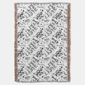 Bester Vater je Word Kunst Schwarz-weißer Vater Decke (Vorderseite Vertikal)