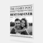 Bester Vater je Zeitung, benutzerdefiniertes Foto Acrylschild (Winkel)