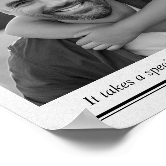 Bester Vater je Zeitung, benutzerdefiniertes Foto Poster (Ecke)