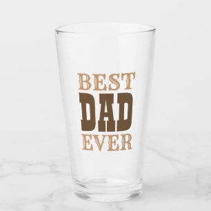 Bester Vater je Zitat Brown Typografy Vatertag Glas